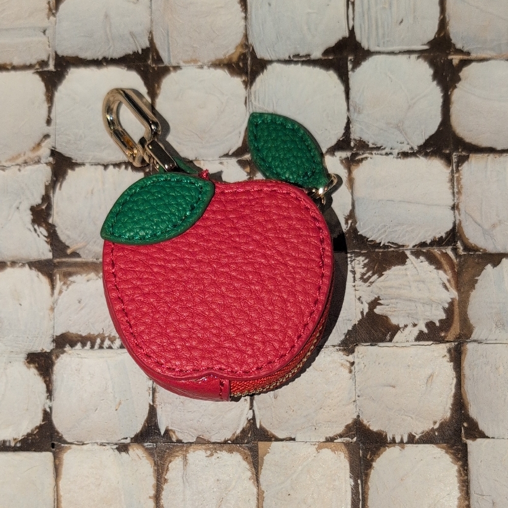 Red Apple-Shaped Keychain Or Bag Charm